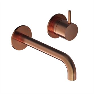 Hotbath Cobber Afbouwdeel - voor wastafelkraan - 18cm uitloop - Geborsteld Koper PVD CB105EXT18BCP Koper geborsteld