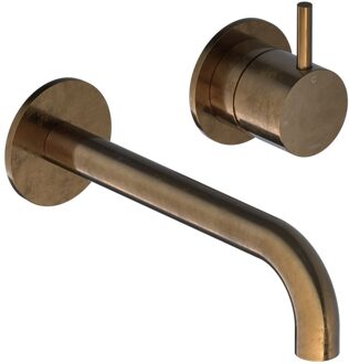 Hotbath Cobber Afbouwdeel - voor wastafelkraan - 18cm uitloop - Living colours - Verouderd Messing CB105EXT18AB Messing verouderd (koper)