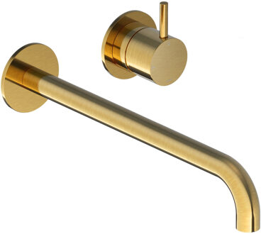 Hotbath Cobber Afbouwdeel - voor wastafelkraan - 25cm uitloop - Geborsteld Messing PVD CB105EXT25BBP Messing geborsteld (goud)