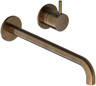 Hotbath Cobber Afbouwdeel - voor wastafelkraan - 25cm uitloop - Living colours - Verouderd Messing CB105EXT25AB Messing verouderd (koper)