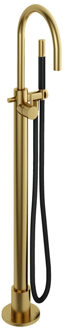 Hotbath COBBER Badmengkraan Vloermontage Geborsteld messing PVD CB177EXTBBP Messing geborsteld (goud)