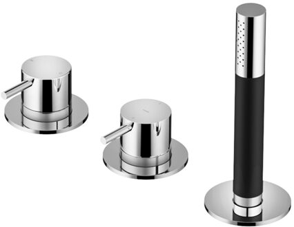 Hotbath Cobber Badrandcombinatie met 2 functies omstel en handdouche chroom CB075CR