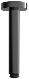 Hotbath Cobber douchearm plafondmontage rond 15cm gepolijst zwart PVD CB452