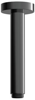 Hotbath Cobber douchearm plafondmontage rond 15cm gepolijst zwart PVD CB452
