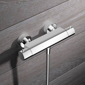 Hotbath Cobber Douchethermostaat Met Onder aansluiting 008 - Chroom