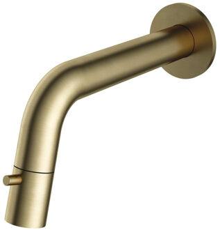 Hotbath Cobber Fonteinkraan inbouw - uitloop 18.6cm - inkortbaar - geborsteld messing UW001BB Messing geborsteld (goud)
