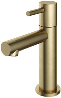 Hotbath Cobber Fonteinkraan opbouw - L-uitloop 8.5cm - geborsteld messing E001BB Messing geborsteld (goud)