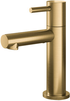 Hotbath Cobber Fonteinkraan opbouw - L-uitloop 8.5cm - geborsteld messing E001BB Messing geborsteld (goud)