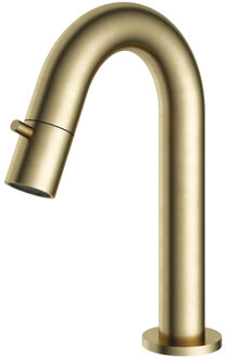 Hotbath Cobber Fonteinkraan opbouw - u-uitloop 11.8cm - geborsteld messing U001BB Messing geborsteld (goud)