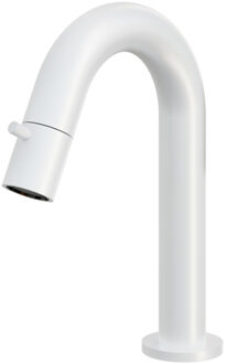 Hotbath Cobber Fonteinkraan opbouw - u-uitloop 11.8cm - mat wit U001WH Wit mat