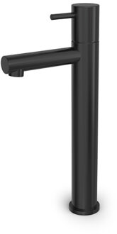 Hotbath Cobber hoge fonteinkraan geborsteld zwart PVD