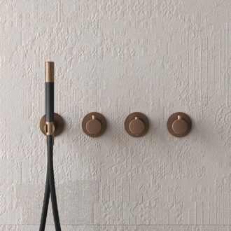 Hotbath Cobber Inbouw bad/douche thermostaat met 2 stopkranen zonder uitloop geborsteld messing (goud) HBCB7071 / CB7071EXTBB Messing geborsteld (goud)