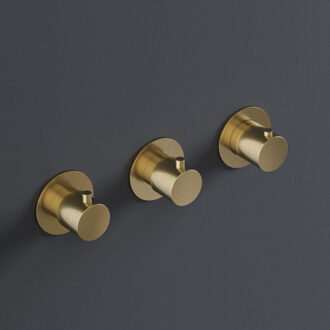 Hotbath Cobber Inbouw douche thermostaat met 2 stopkranen horizontale plaatsing geborsteld nikkel HBCB7067 / CB7067EXTGN Nikkel geborsteld (RVS)