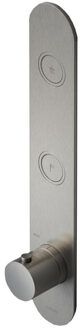 Hotbath Cobber Inbouwthermostaat met 2 pushbuttons verticale plaatsing geborsteld messing (goud) HBPB066 / PB066EXTBB Messing geborsteld (goud)
