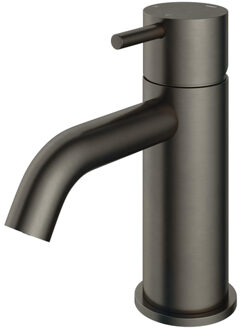 Hotbath Cobber lage wastafelmengkraan met gebogen uitloop zonder waste verouderd ijzer CB003CAI Verouderd IJzer mat/glans