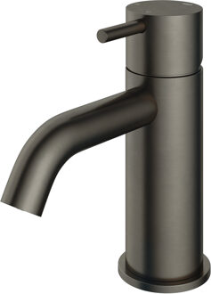 Hotbath Cobber lage wastafelmengkraan met gebogen uitloop zonder waste verouderd ijzer CB003CAI Verouderd IJzer mat/glans