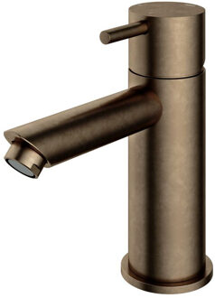 Hotbath Cobber lage wastafelmengkraan met rechte uitloop zonder waste verouderd messing CB003SAB Messing verouderd (koper)