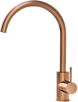 Hotbath Cobber Opbouw keukenmengkraan met draaibare U-uitloop geborsteld koper CB040BC Koper geborsteld