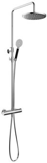 Hotbath Cobber thermostatische regendoucheset met 30cm ronde hoofddouche ronde handdouche chroom SDS9CR15
