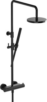 Hotbath COBBER Thermostatische stortdoucheset Geborsteld Zwart PVD (SDS9MBP)