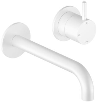 Hotbath Cobber Wastafelkraan inbouw - 18 cm uitloop - mat wit CB105EXT18WH HBCB105 Wit mat