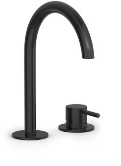 Hotbath COBBER Wastafelmengkraan 2 gats Geborsteld zwart PVD CB023MBP Zwart geborsteld