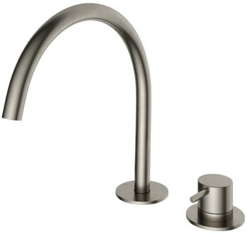 Hotbath Cobber Wastafelmengkraan 2 gats GN Geborsteld Nikkel CB023GN Nikkel geborsteld (RVS)