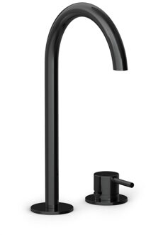 Hotbath COBBER Wastafelmengkraan 2-gats Hoog Model Gepolijst zwart PVD CB023HPBP Zwart gepolijst