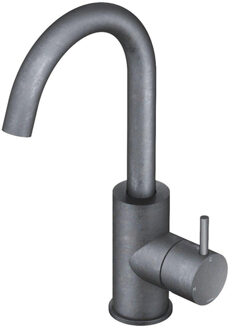 Hotbath Cobber wastafelmengkraan 27.8cms met draaibare uitloop zonder waste verouderd ijzer CB004AI Verouderd IJzer mat/glans