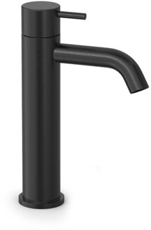 Hotbath COBBER Wastafelmengkraan zonder waste Geborsteld zwart PVD CB003MCMBP Zwart geborsteld