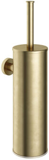Hotbath Cobber WC-borstelgarnituur wandmodel geborsteld messing CBA11BB Messing geborsteld