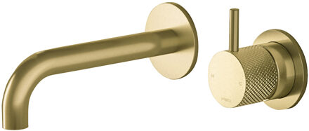 Hotbath Cobber X Afbouwdeel - voor wastafelmengkraan - 18cm uitloop - Geborsteld Messing PVD CX105EXT18BBP Messing geborsteld (goud)