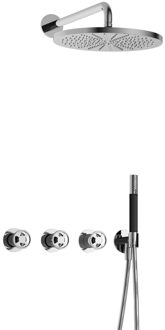 Hotbath Cobber@Work IBSW70 inbouwdouche met 30cm hoofddouche chroom