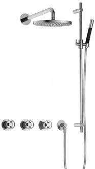 Hotbath Cobber@Work IBSW70 inbouwdouche met glijstang chroom