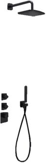 Hotbath Complete Thermostatische Regendouche Hotbath Gal IBS40 Inbouwset Met 2 Stopkranen 3 Knoppen