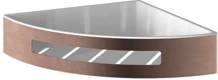 Hotbath Douchekorf Archie Hoek Met Kunststofinzet Geborsteld Koper PVD