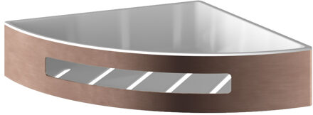 Hotbath Douchekorf Archie Hoek Met Kunststofinzet Geborsteld Koper PVD