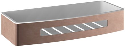 Hotbath Douchekorf Archie Recht Met Kunststofinzet Geborsteld Koper PVD