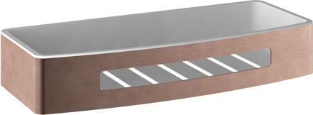 Hotbath Douchekorf Archie Recht Met Kunststofinzet Geborsteld Koper PVD