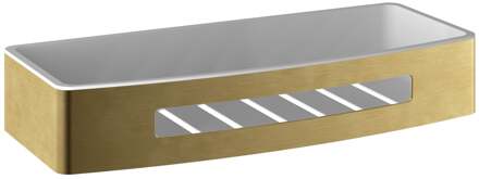 Hotbath Douchekorf Archie Recht Met Kunststofinzet Geborsteld Messing PVD