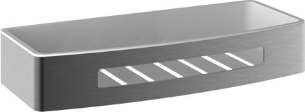 Hotbath Douchekorf Hotbath Archie Recht Met Kunststofinzet Geborsteld Gunmetal PVD