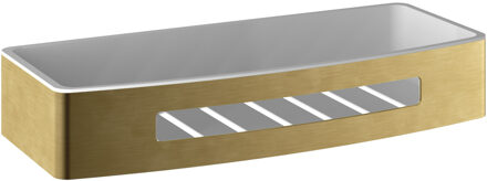 Hotbath Douchekorf Hotbath Archie Recht Met Kunststofinzet Geborsteld Messing PVD