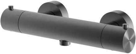 Hotbath Douchemengkraan Hotbath Archie Thermostatisch met 1/2" Doucheslang Onderaansluiting Geborsteld Gunmetal PVD