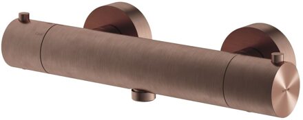 Hotbath Douchemengkraan Hotbath Archie Thermostatisch met 1/2" Doucheslang Onderaansluiting Geborsteld Koper PVD