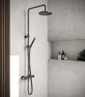 Hotbath Doucheset Hotbath Cobber Met 30 cm Hoofddouche Geborsteld Nikkel