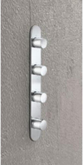 Hotbath Douchethermostaat Hotbath Buddy Inbouw 3 Stopkranen Verticaal Geborsteld Nikkel