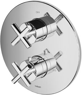 Hotbath Douchethermostaat Hotbath Chap Inbouw 2-weg Kruisgreep Chroom (excl. inbouwdeel)