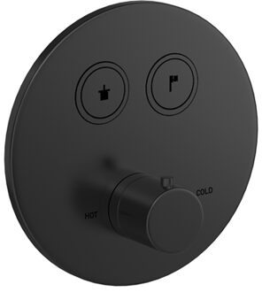 Hotbath Douchethermostaat Hotbath Cobber Inbouw 2 Pushbuttons Geborsteld Zwart PVD (excl. inbouwdeel)