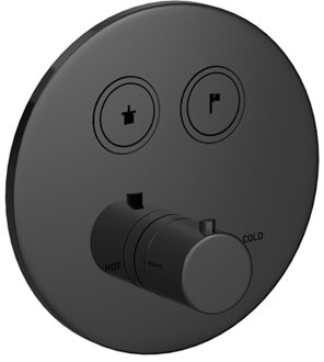 Hotbath Douchethermostaat Hotbath Cobber Inbouw 2 Pushbuttons Gepolijst Zwart PVD (excl. inbouwdeel)