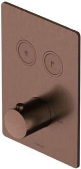 Hotbath Douchethermostaat Hotbath Cobber Inbouw 2 Pushbuttons Vierkant Geborsteld Koper PVD (excl. inbouwdeel)